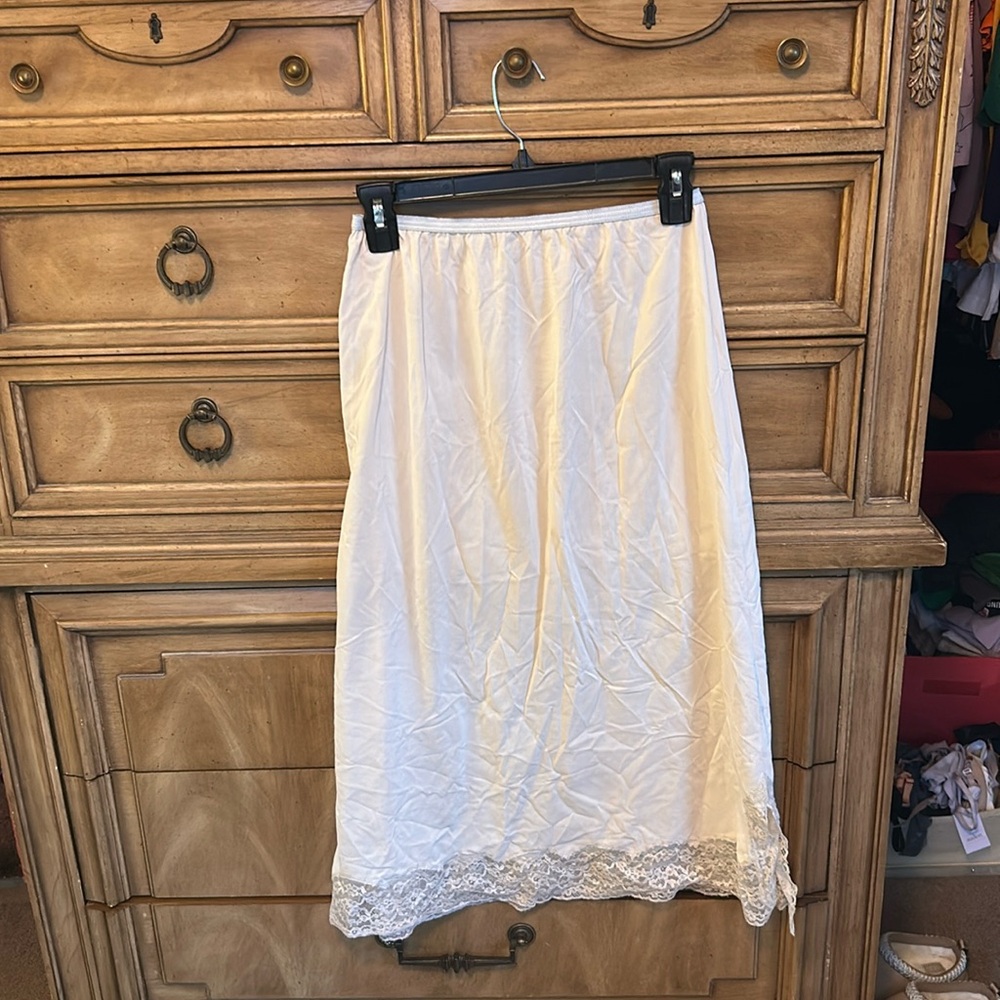 Vintage white slip skirt